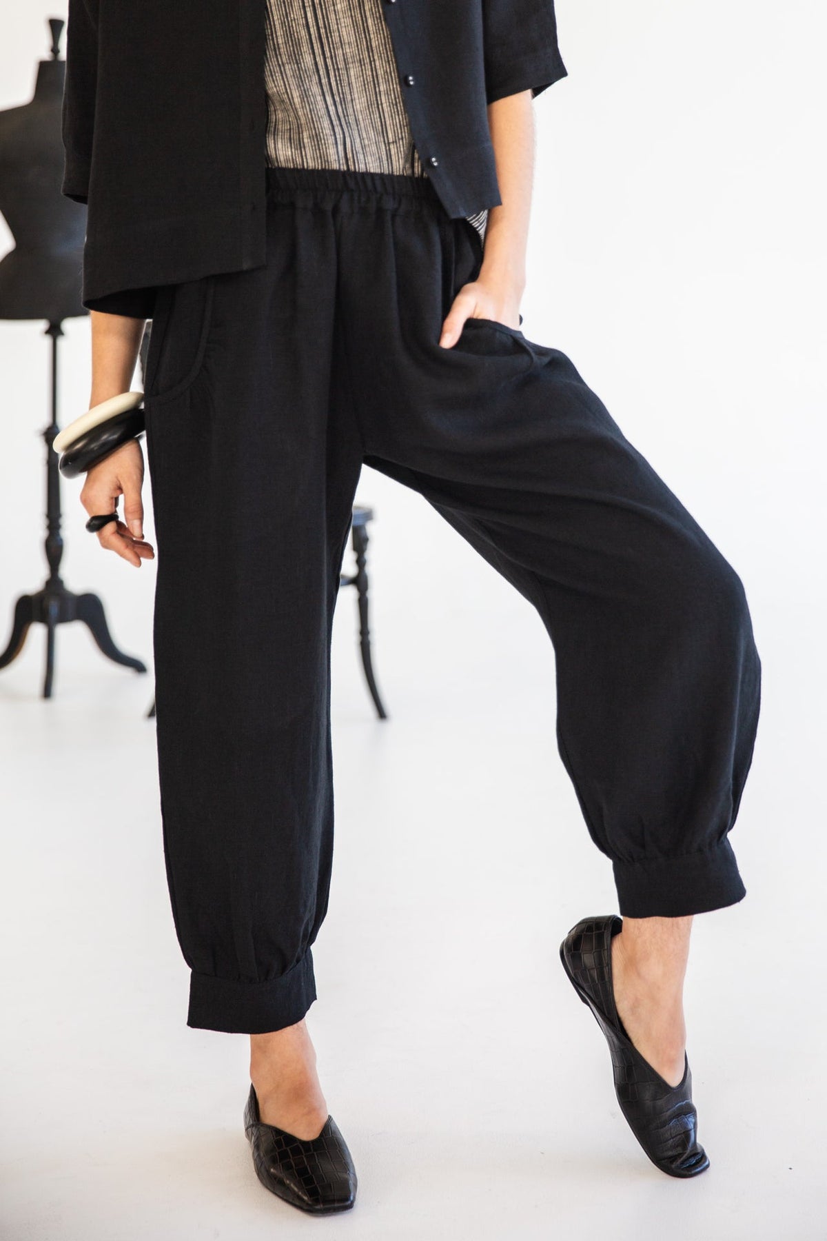 Eva’s Sunday - Tabitha - Linen Pant - Black