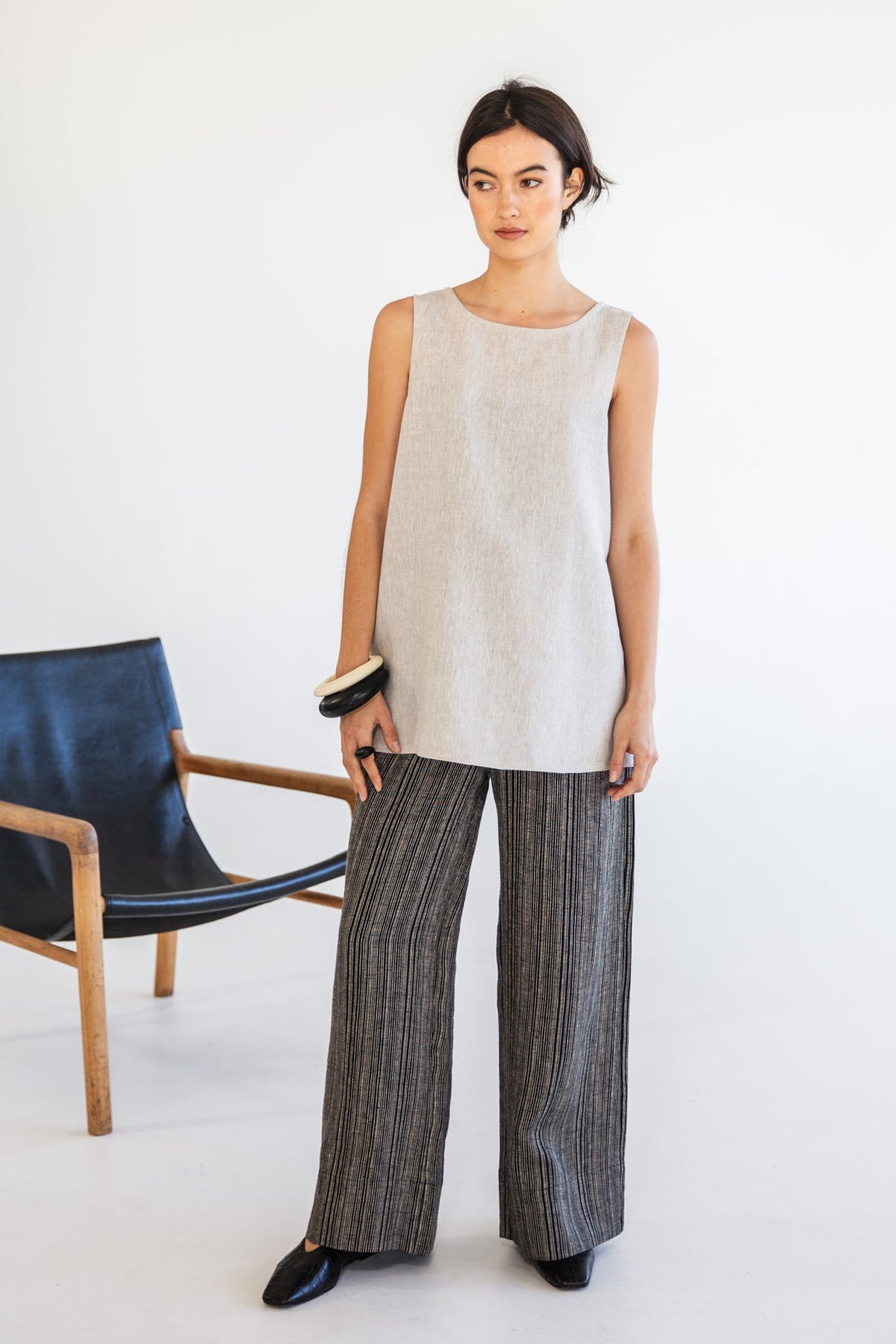 Eva’s Sunday - Asher Linen Singlet - Neutral