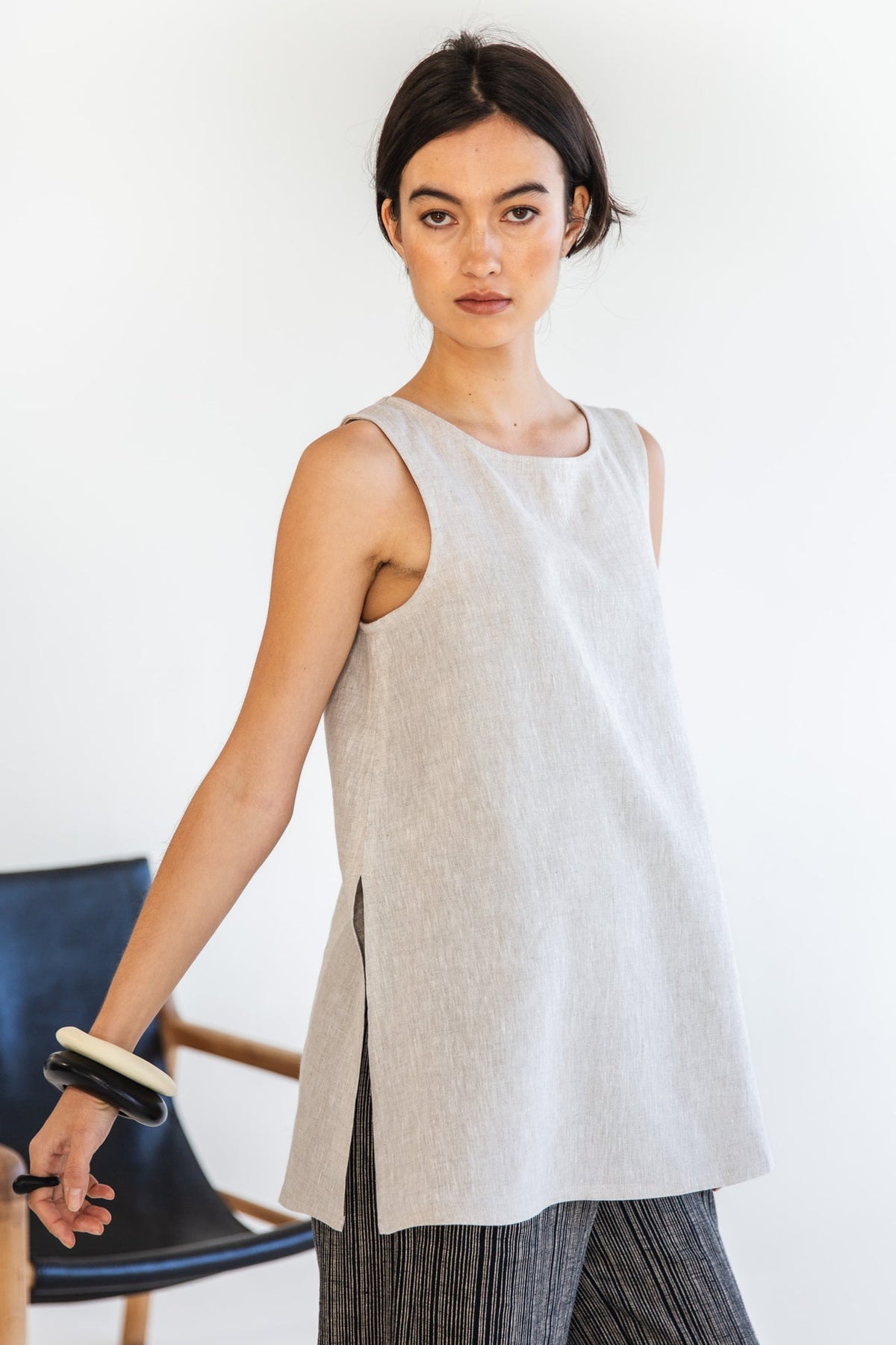 Eva’s Sunday - Asher Linen Singlet - Neutral