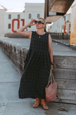 Montaigne ‘Sartene’ Winter Weight Tartan French Linen Dress