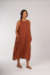 Montaigne ‘Remy’ Italian Linen Dress With Deep Front Pockets - Various Colours