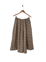 Montaigne ‘Ingride’ Heavy Weight French Linen Culottes - Check