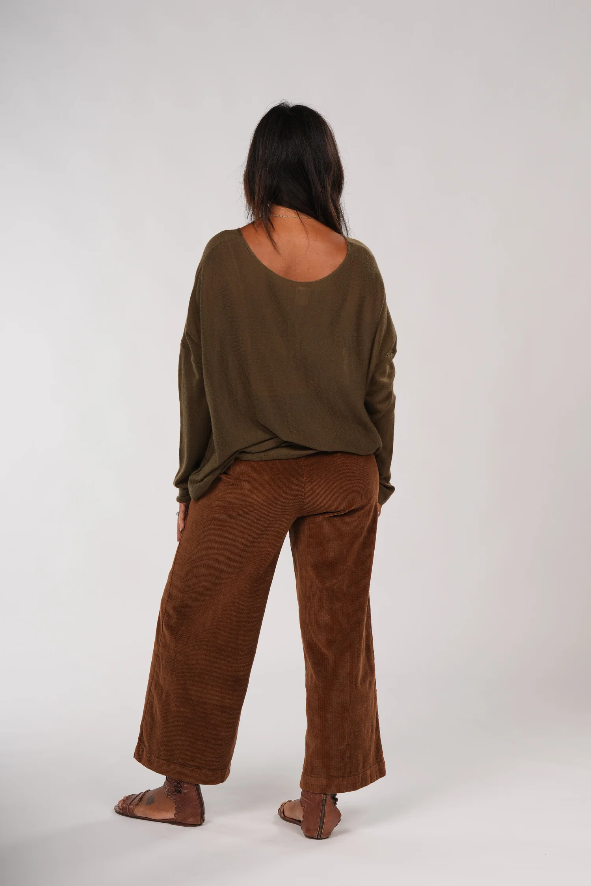 Montaigne ‘Rene’ Corduroy Cotton Wide Leg Pants - Various Colours