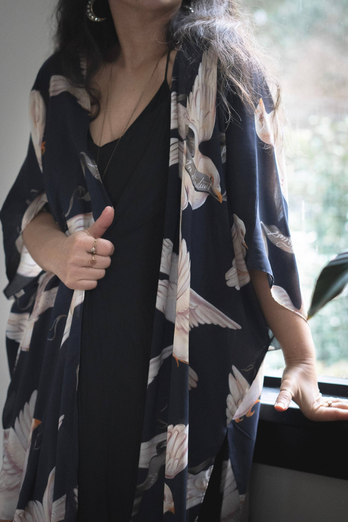 Market Of Stars - Midnight Doves - Bohemian Goddess Starduster Kimono - Message