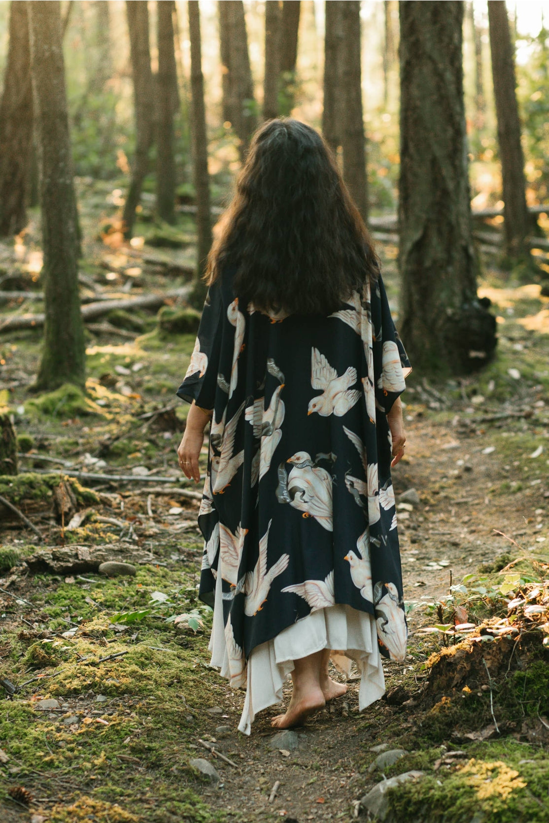 Market Of Stars - Midnight Doves - Bohemian Goddess Starduster Kimono - Message