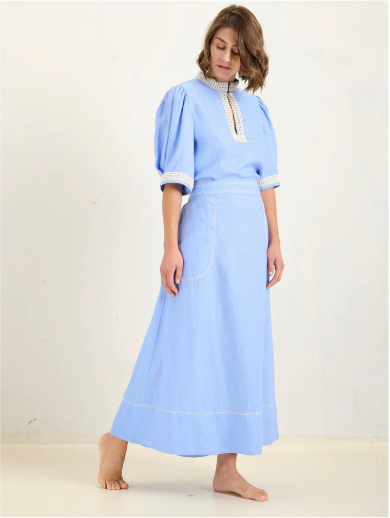 State Of Embrace Linen ‘Linear’ Palazzo Skirt  - Various Colours
