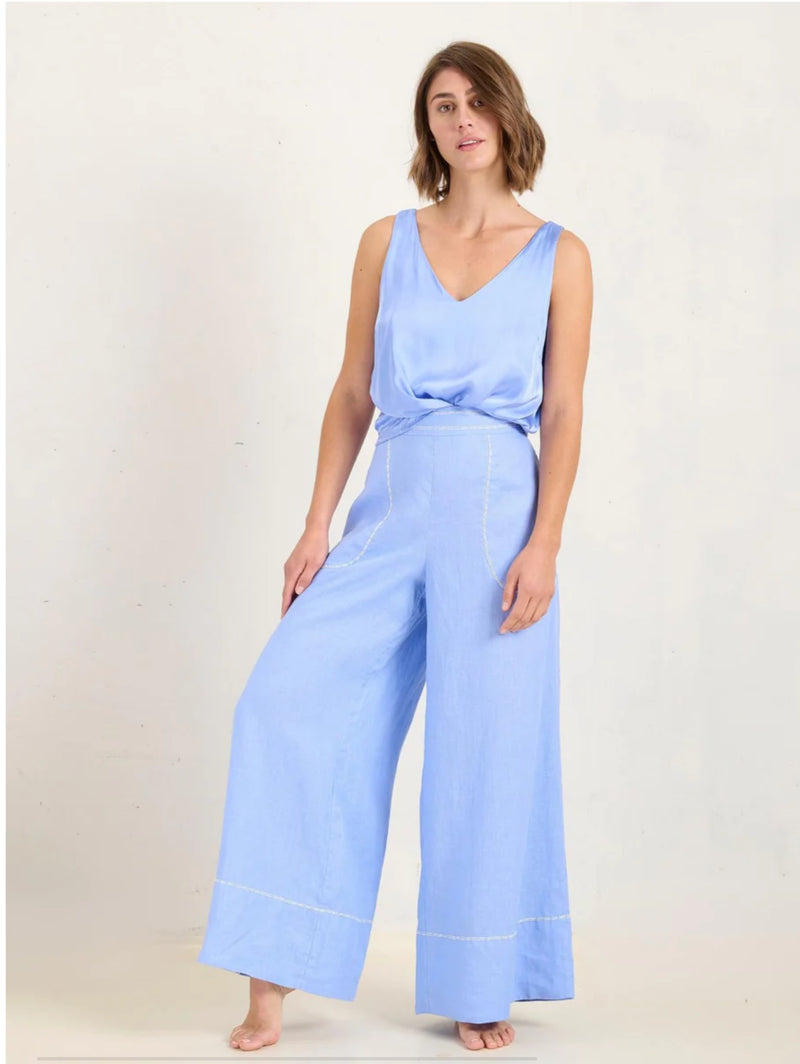State Of Embrace Linen ‘Linear’ Palazzo Pants - Various Colours