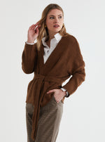 LD & Co Lofty Cardi W Belt - Coffee