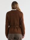 LD & Co Lofty Cardi W Belt - Coffee