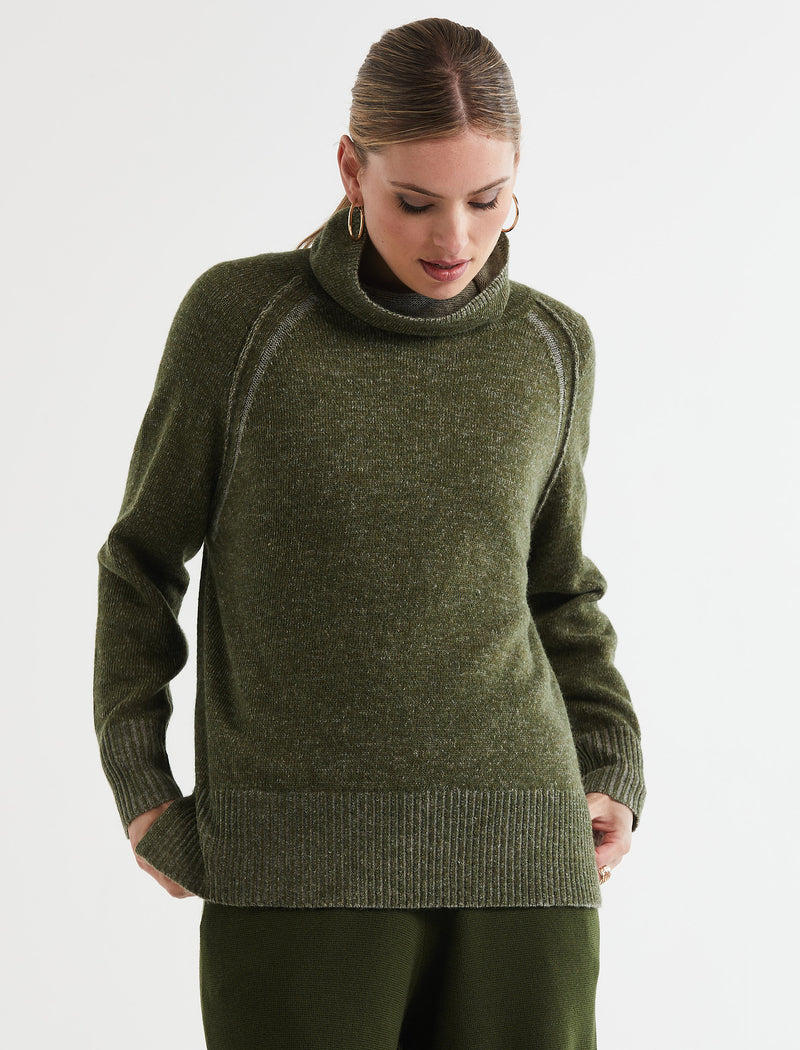 LD+Co Two-Tone Rollneck Sweater - Various Colours