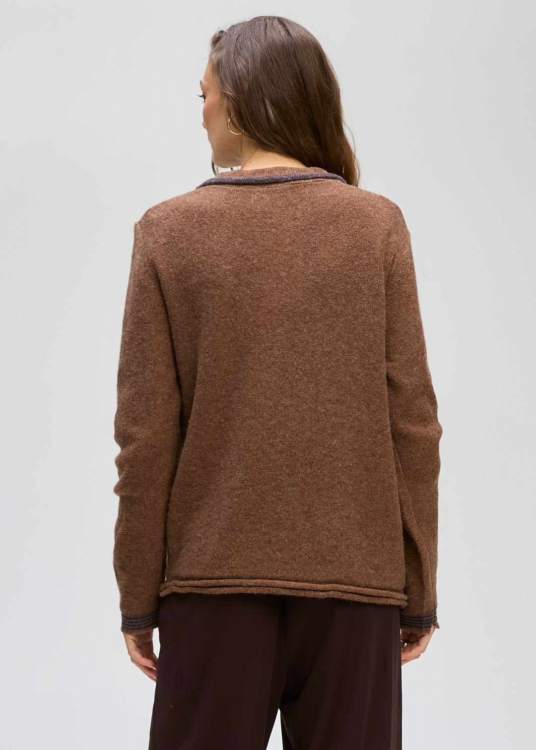 LD&Co - Collared Cardigan - Cocoa