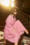 Olga De Polga ‘Luminary Parisian’ Linen Blend Midi Wrap Dress - Rose