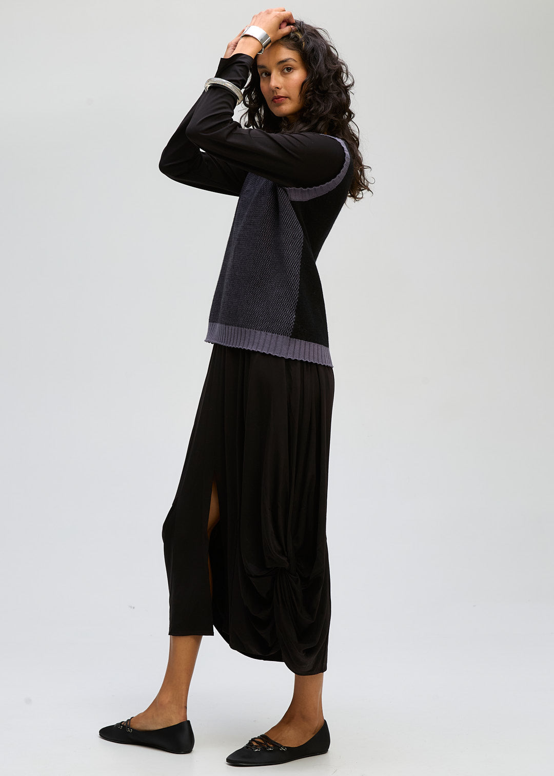 LD&Co - Pattern Vest Knit - Black