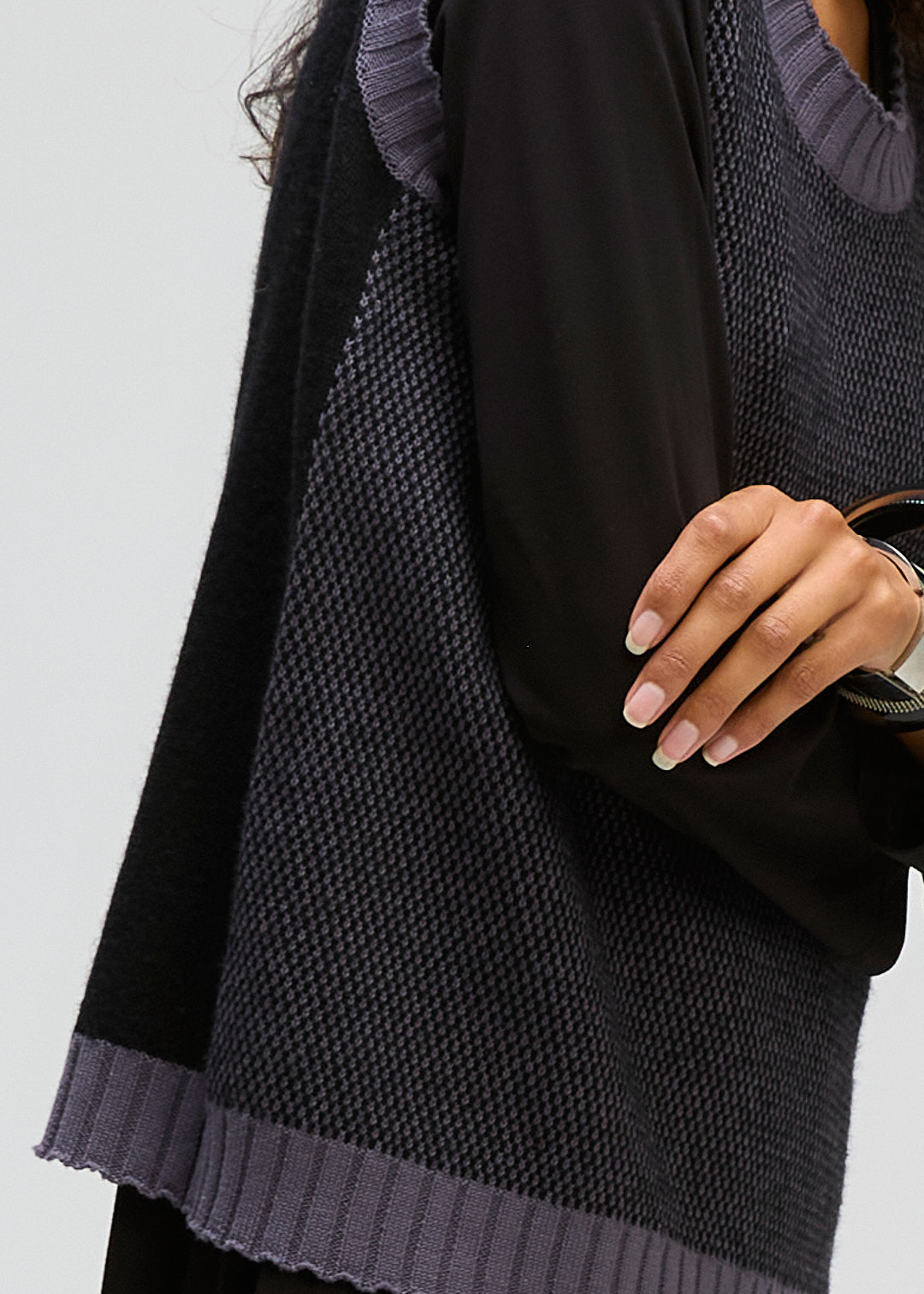 LD&Co - Pattern Vest Knit - Black