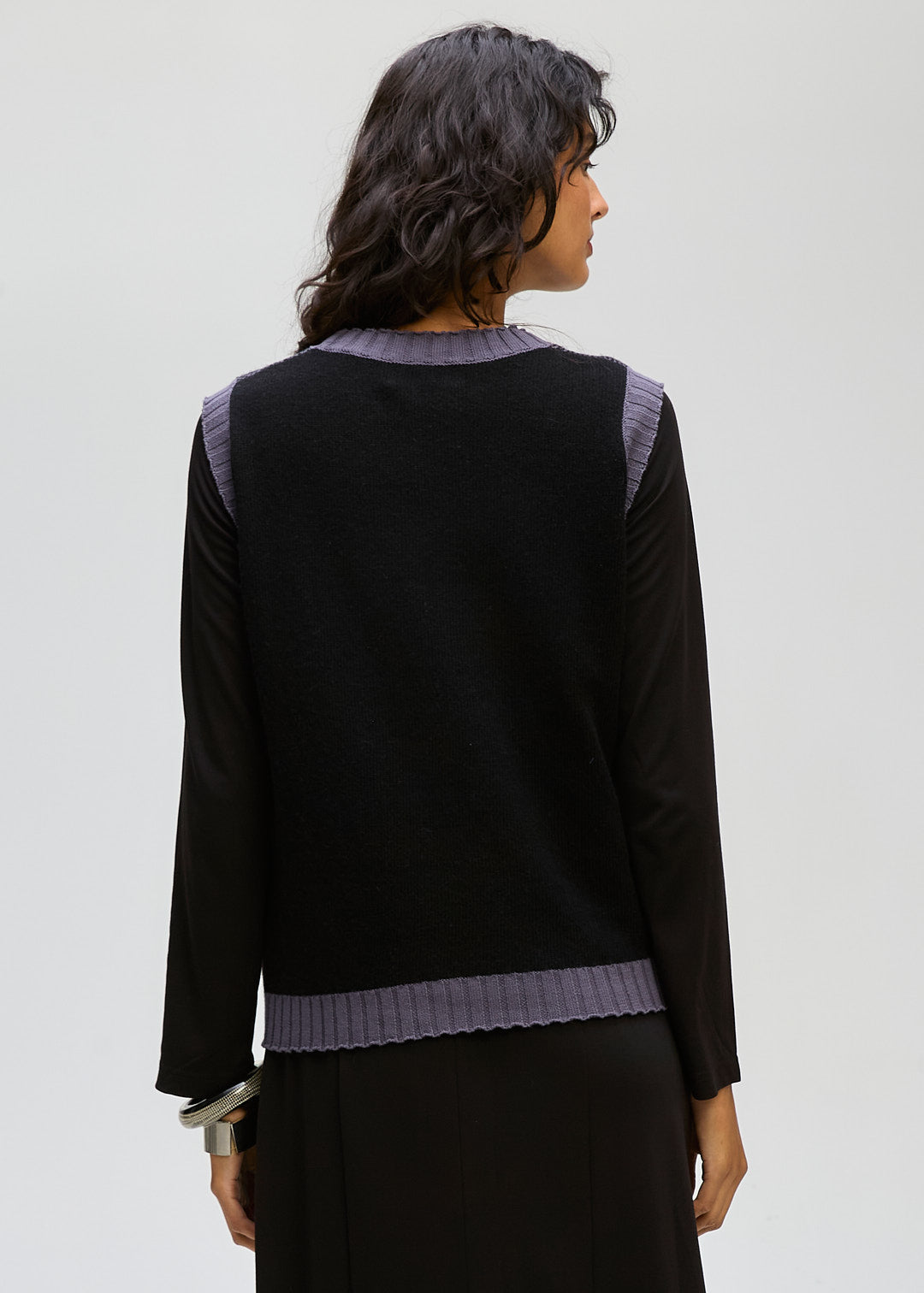 LD&Co - Pattern Vest Knit - Black