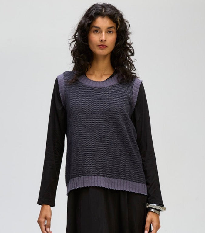 LD&Co - Pattern Vest Knit - Black