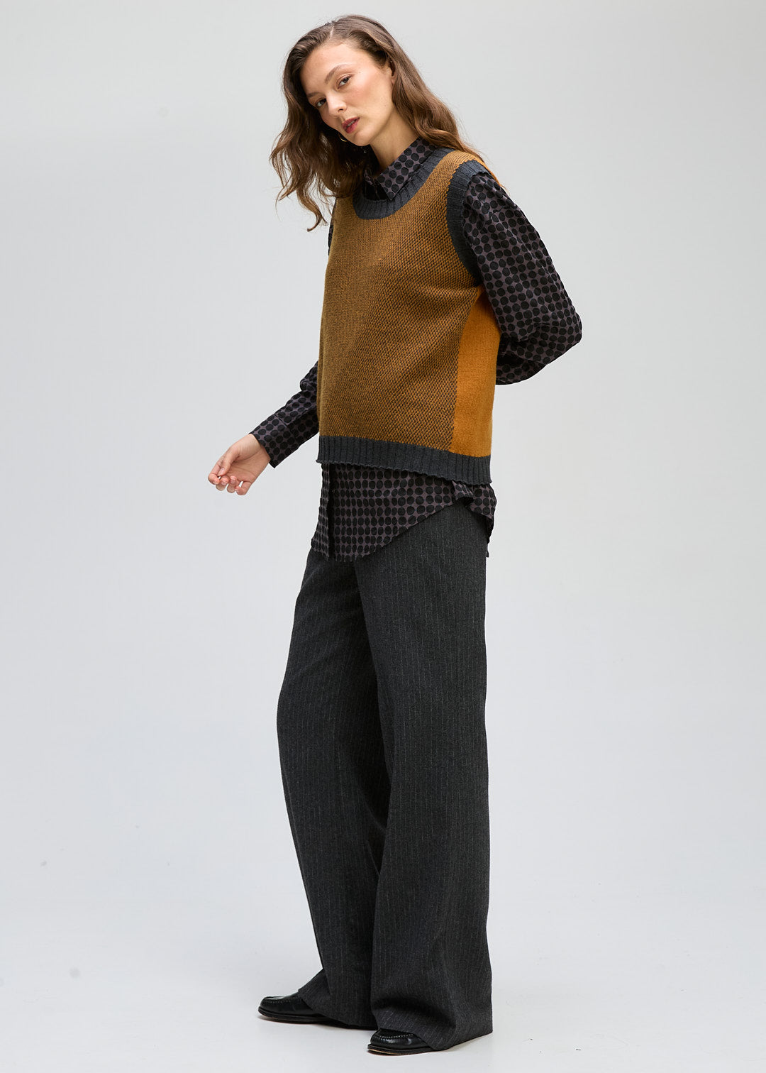 LD&Co - Pattern Vest Knit - Toffee