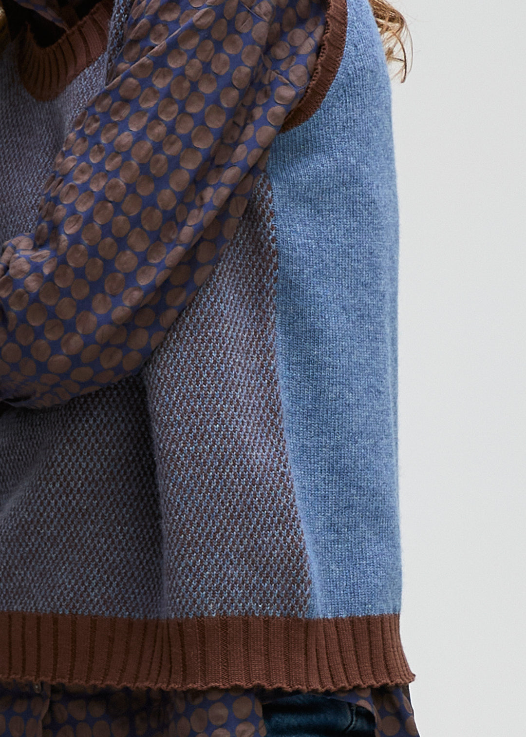 LD&Co - Pattern Vest Knit - Denim