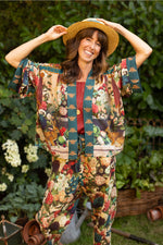 ‘Stay Gold Pixie’ Cropped Bamboo Duster Kimono Cardigan - Rabbits and Bees