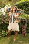 ‘Stay Gold Pixie’ Cropped Bamboo Duster Kimono Cardigan - Rabbits and Bees