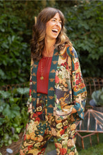 ‘Stay Gold Pixie’ Cropped Bamboo Duster Kimono Cardigan - Rabbits and Bees