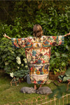 ‘Stay Gold Opera’ Duster Bamboo Kimono Duster Robe With Rabbits Flowers & Bees