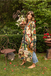 ‘Stay Gold Opera’ Duster Bamboo Kimono Duster Robe With Rabbits Flowers & Bees