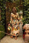 ‘Stay Gold Opera’ Duster Bamboo Kimono Duster Robe With Rabbits Flowers & Bees