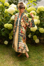 ‘Stay Gold Opera’ Duster Bamboo Kimono Duster Robe With Rabbits Flowers & Bees