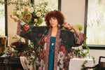 ‘Flight of Fancy Opera’ Duster Bamboo Kimono Duster Robe With Hummingbird Print