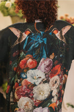 ‘Flight of Fancy Opera’ Duster Bamboo Kimono Duster Robe With Hummingbird Print