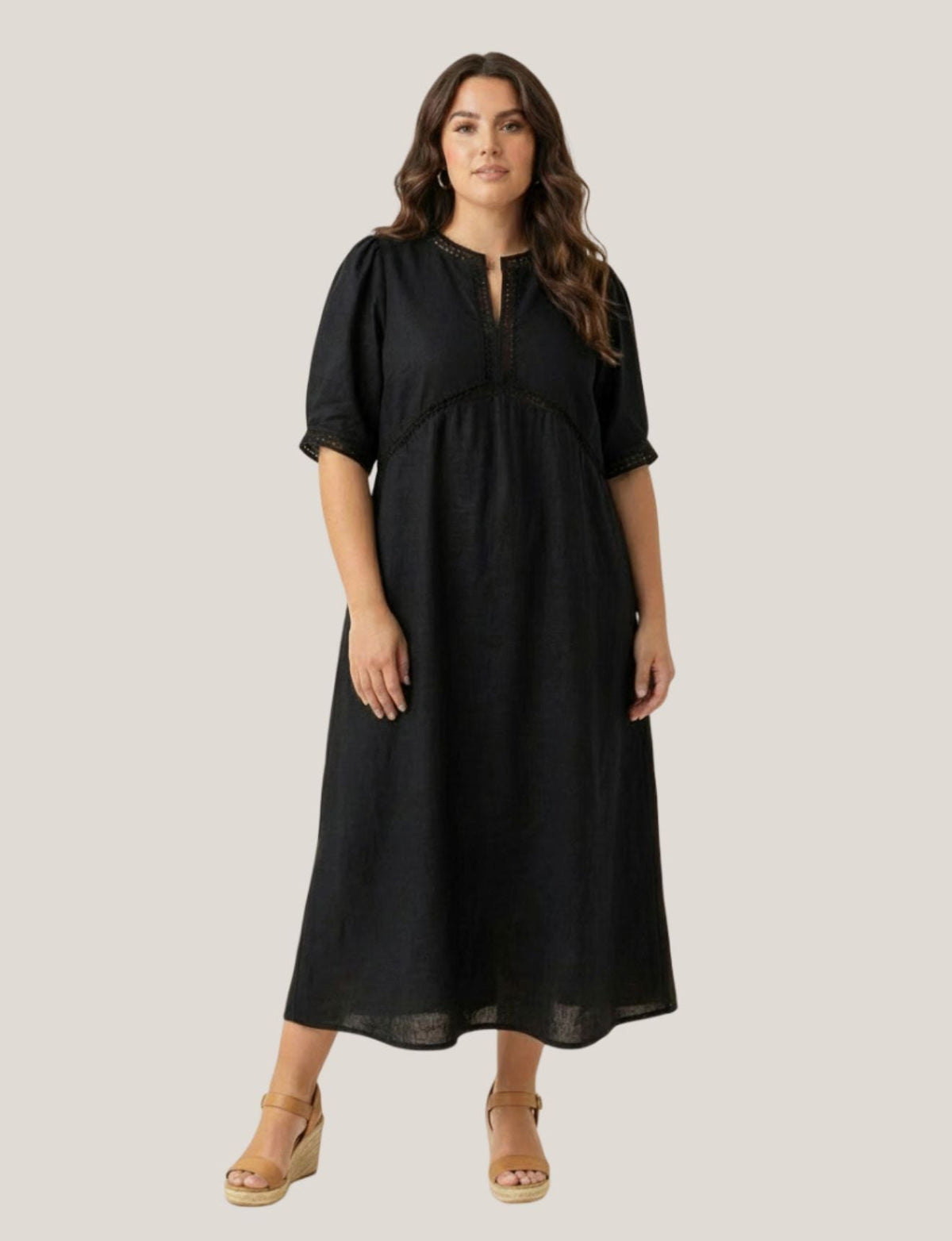 State Of Embrace - Pave - Linen Dress - Onyx