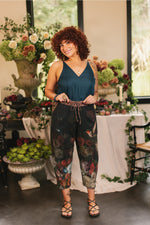 ‘Flight of Fancy’ Linen Cropped Artist Pant - Hummingbird