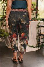 ‘Flight of Fancy’ Linen Cropped Artist Pant - Hummingbird