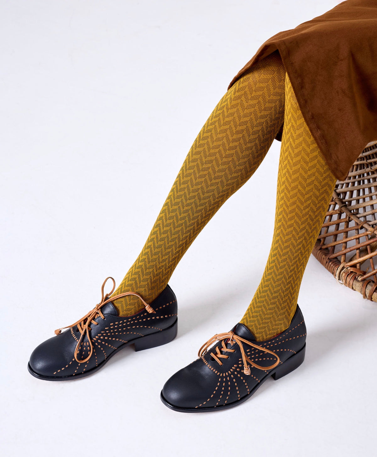 Tightology - Herringbone - Merino Wool  Tights