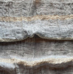 Rustic Linen ‘Bella’ Elasticated Sleeves Top - Pastel Blue/Natural