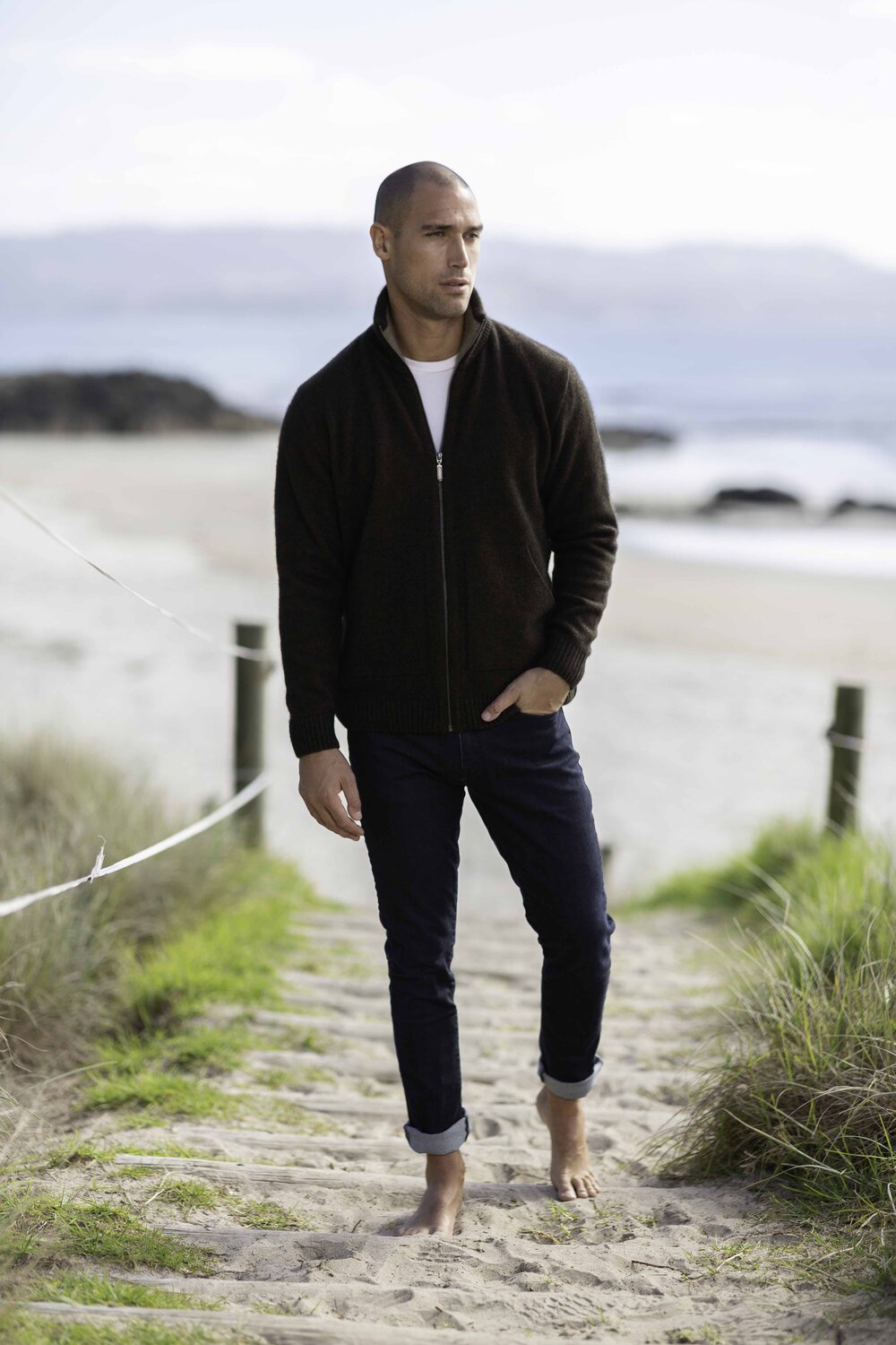 Trilogy Possum Merino Silk Zip Jacket with Pockets - Various Colours