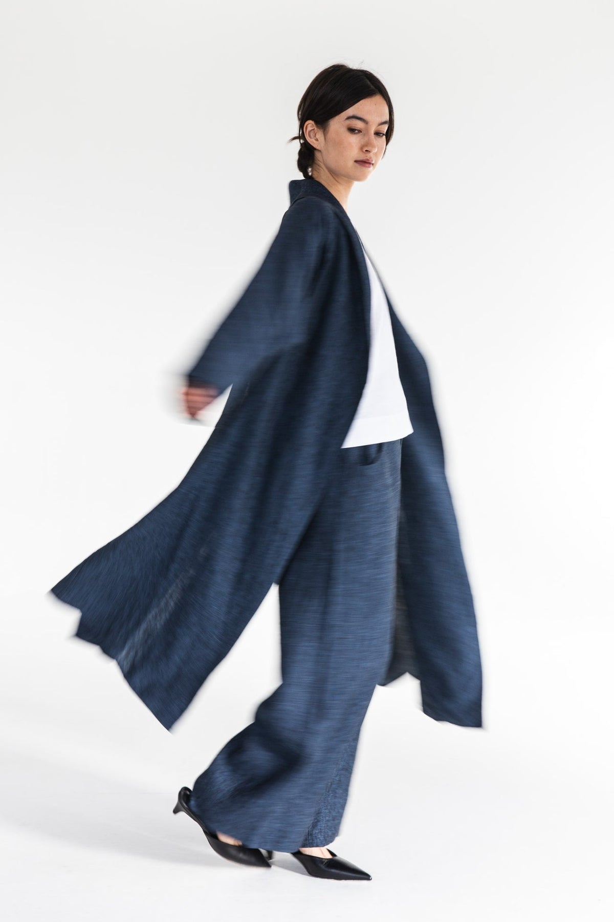 Eva’s Sunday - Sophia - Italian Long Jacket - Navy