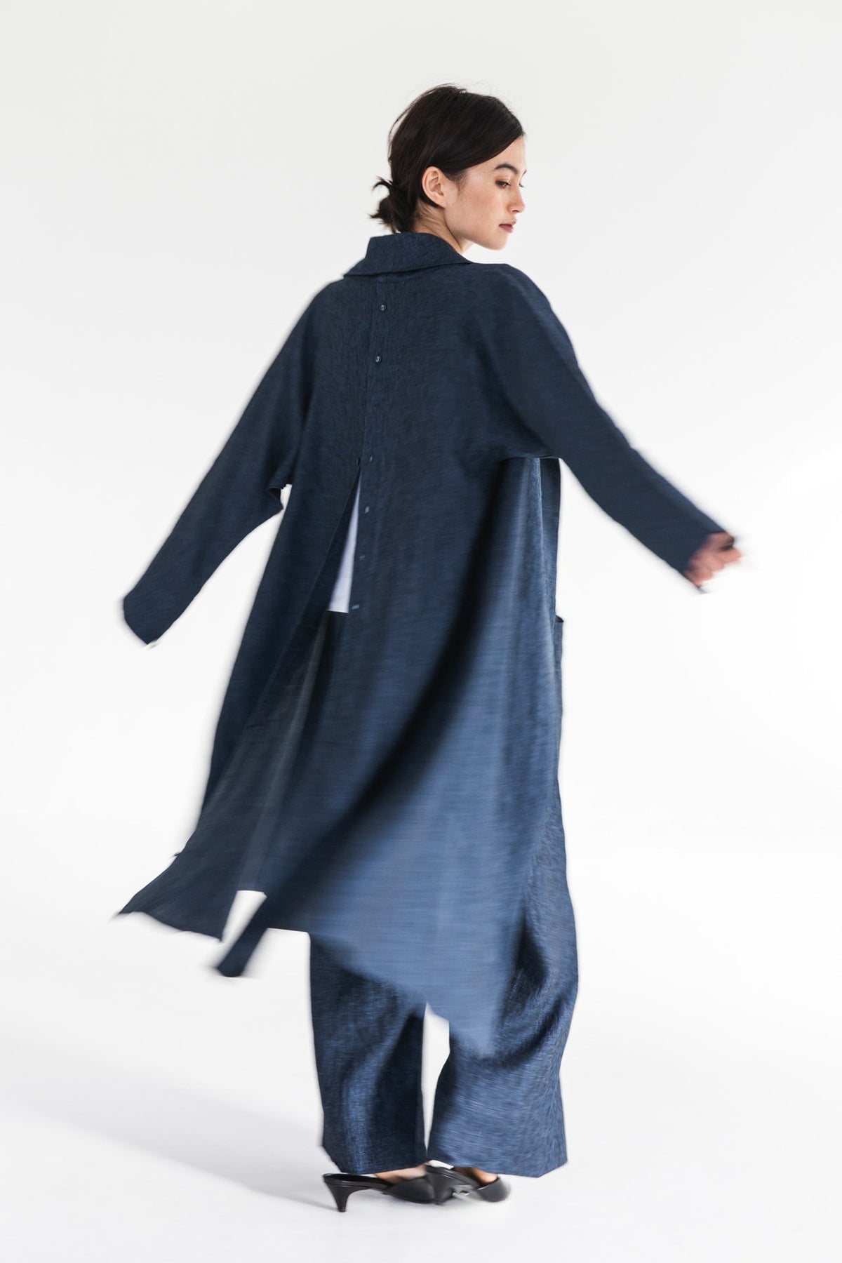 Eva’s Sunday - Sophia - Italian Long Jacket - Navy