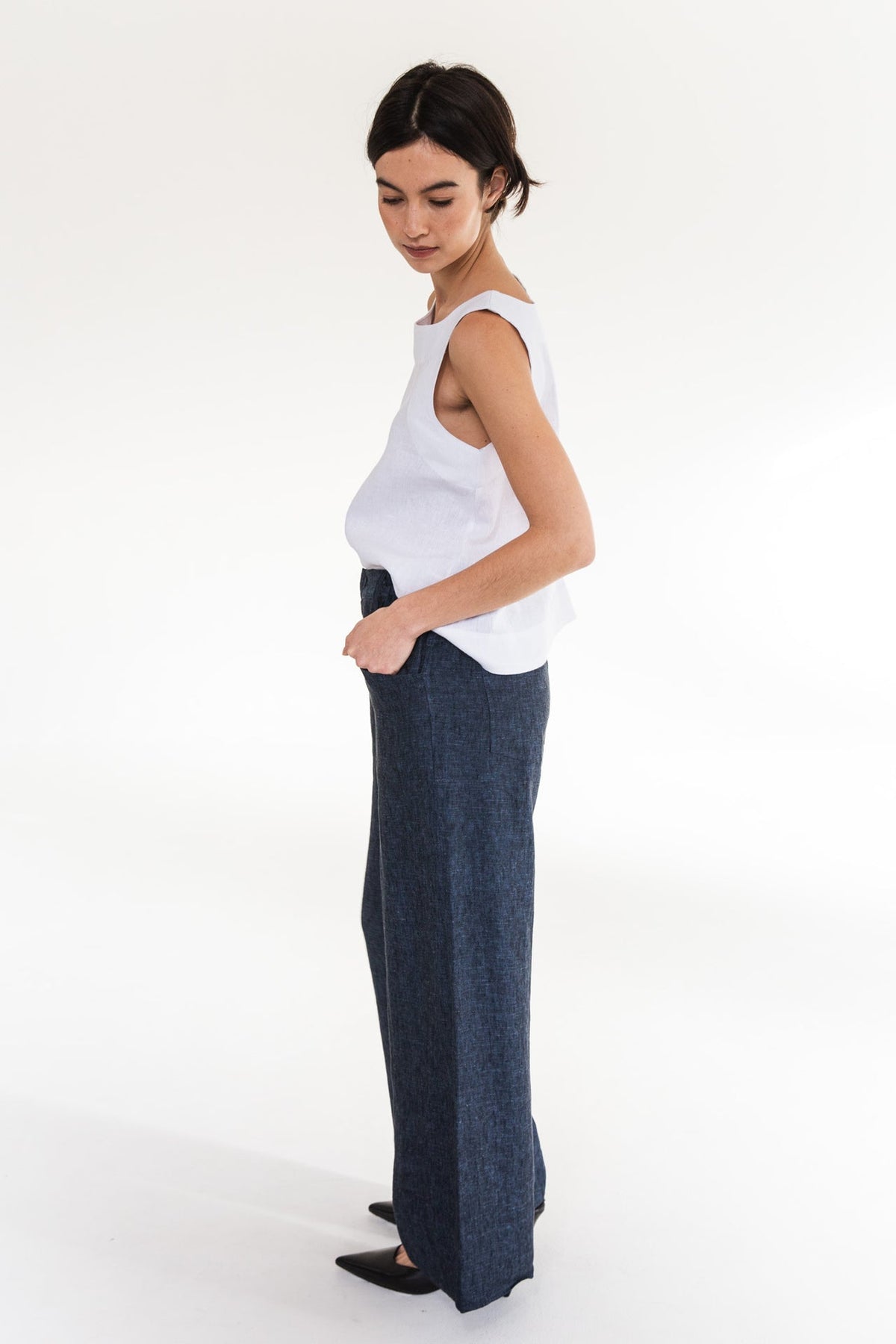 Eva’s Sunday - Bowie - Linen Pant - Navy