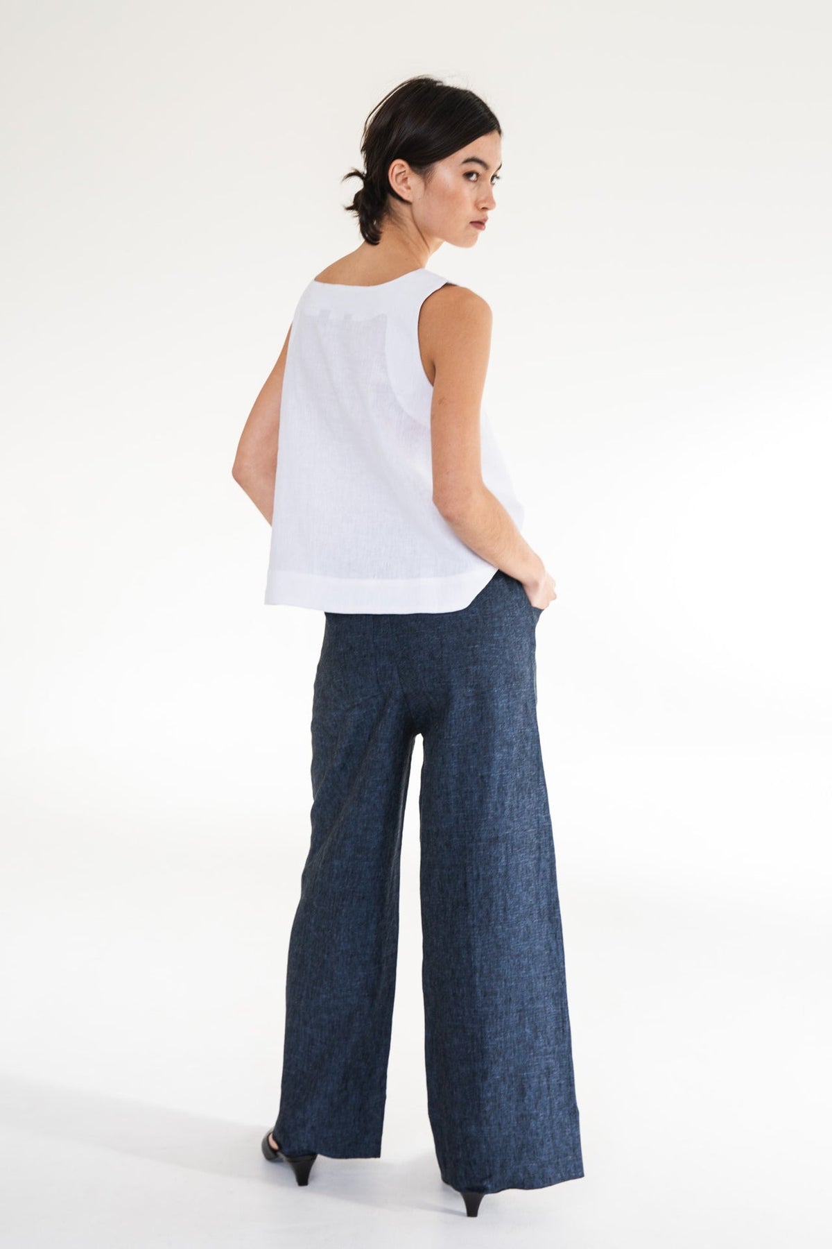 Eva’s Sunday - Bowie - Linen Pant - Navy