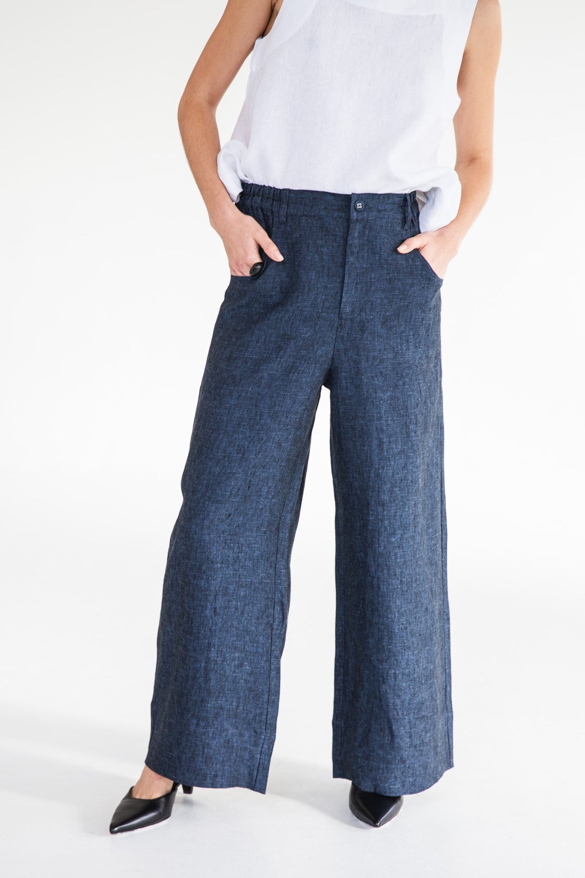 Eva’s Sunday - Bowie - Linen Pant - Navy
