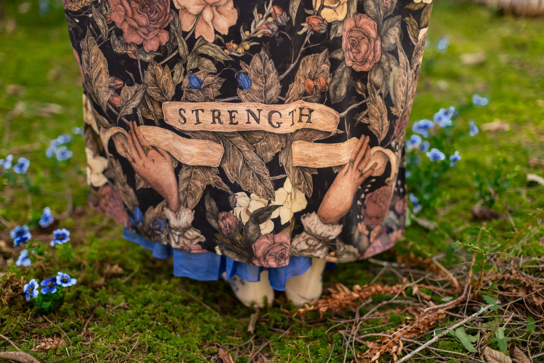 Market Of Stars - Lionheart - Opera Duster Kimono Robe - Botanicals & Narnia Inspired Print