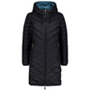 MOKE ‘Arnie’ Women’s 90/10 Reversible Down Coat - Black/Empire Teal