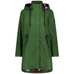 MOKE ‘Billie’ Women’s PU Coated Waterproof Raincoat - Cypress/ Purple Fleur