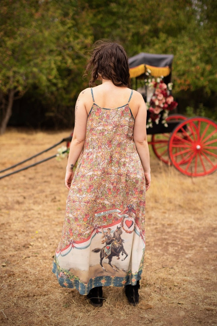 Market Of Stars - Love Revolution - Bohéme Maxi Slip Dress - Sun, Horse & Florals