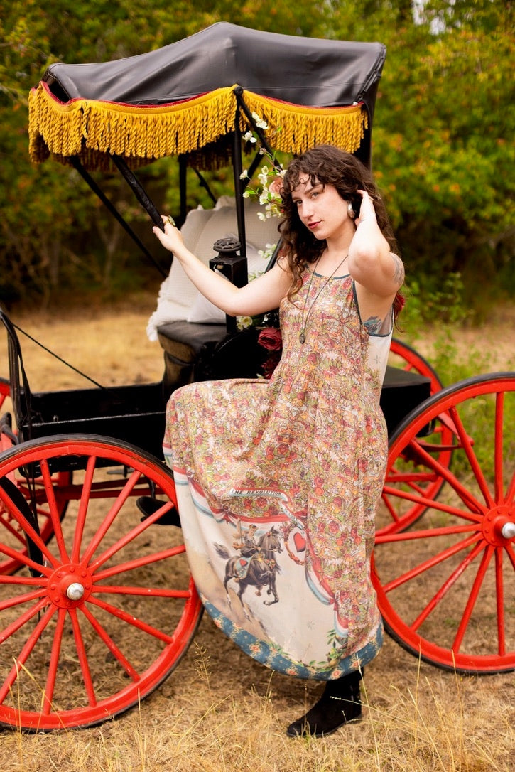 Market Of Stars - Love Revolution - Bohéme Maxi Slip Dress - Sun, Horse & Florals
