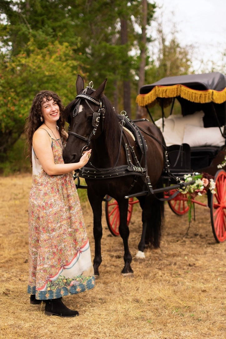 Market Of Stars - Love Revolution - Bohéme Maxi Slip Dress - Sun, Horse & Florals