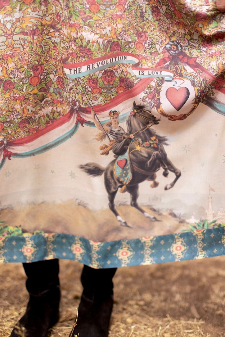 Market Of Stars - Love Revolution - Bohéme Maxi Slip Dress - Sun, Horse & Florals