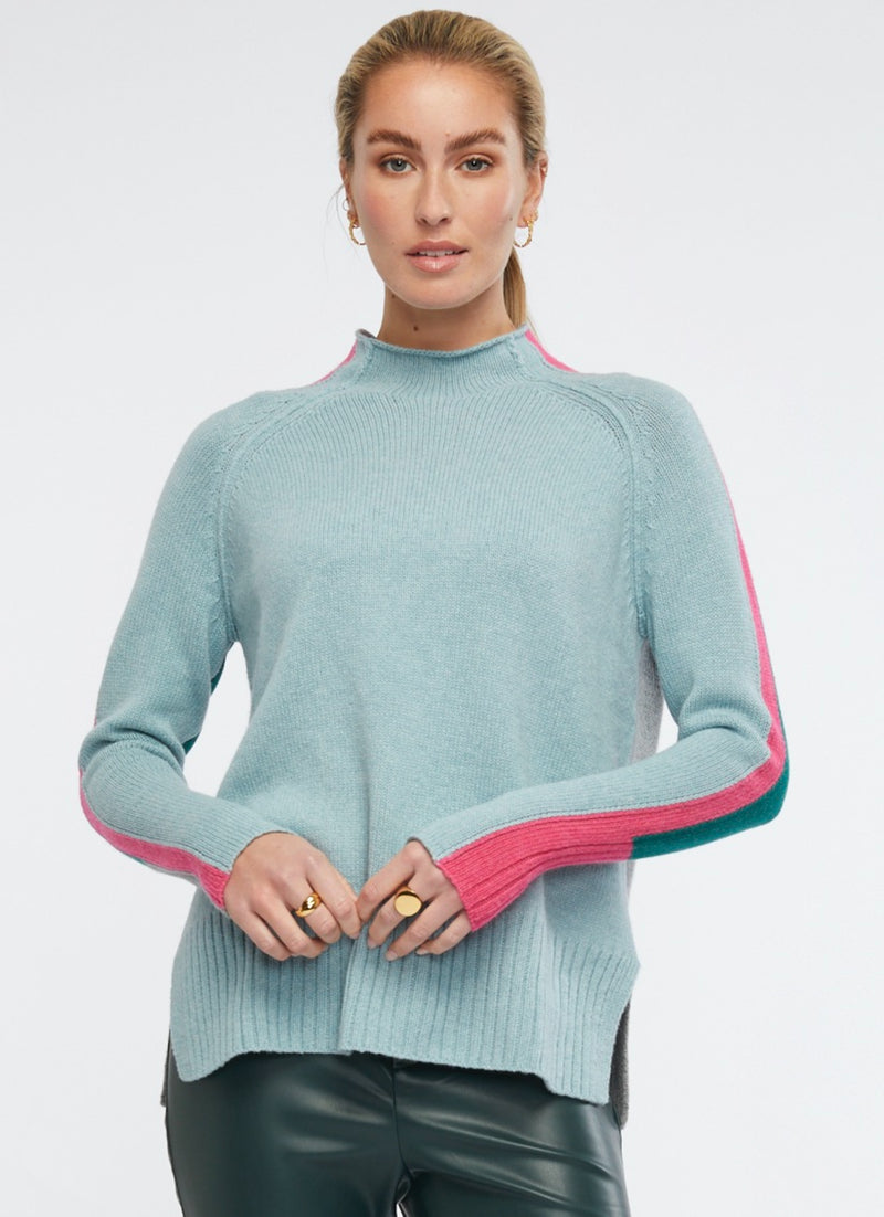 Z & P Intarsia Funnel Neck Jumper - Various Colours